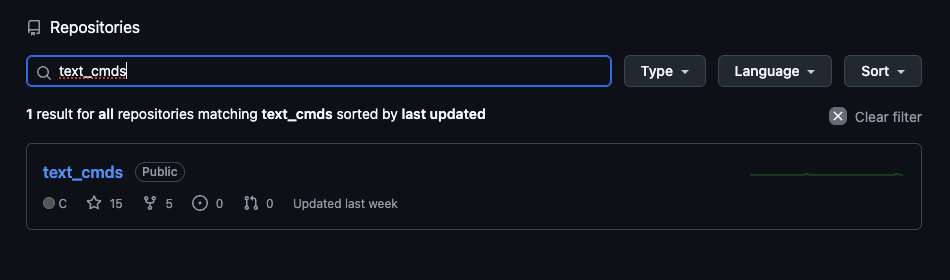 Find the project corresponding to the cat command on GitHub